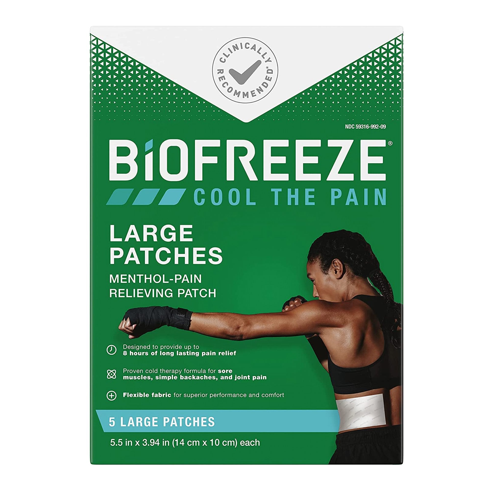 Boxout LLC - Topical Pain Relief Biofreeze® 5% Strength Menthol Patch 5 per Box [120/CS]