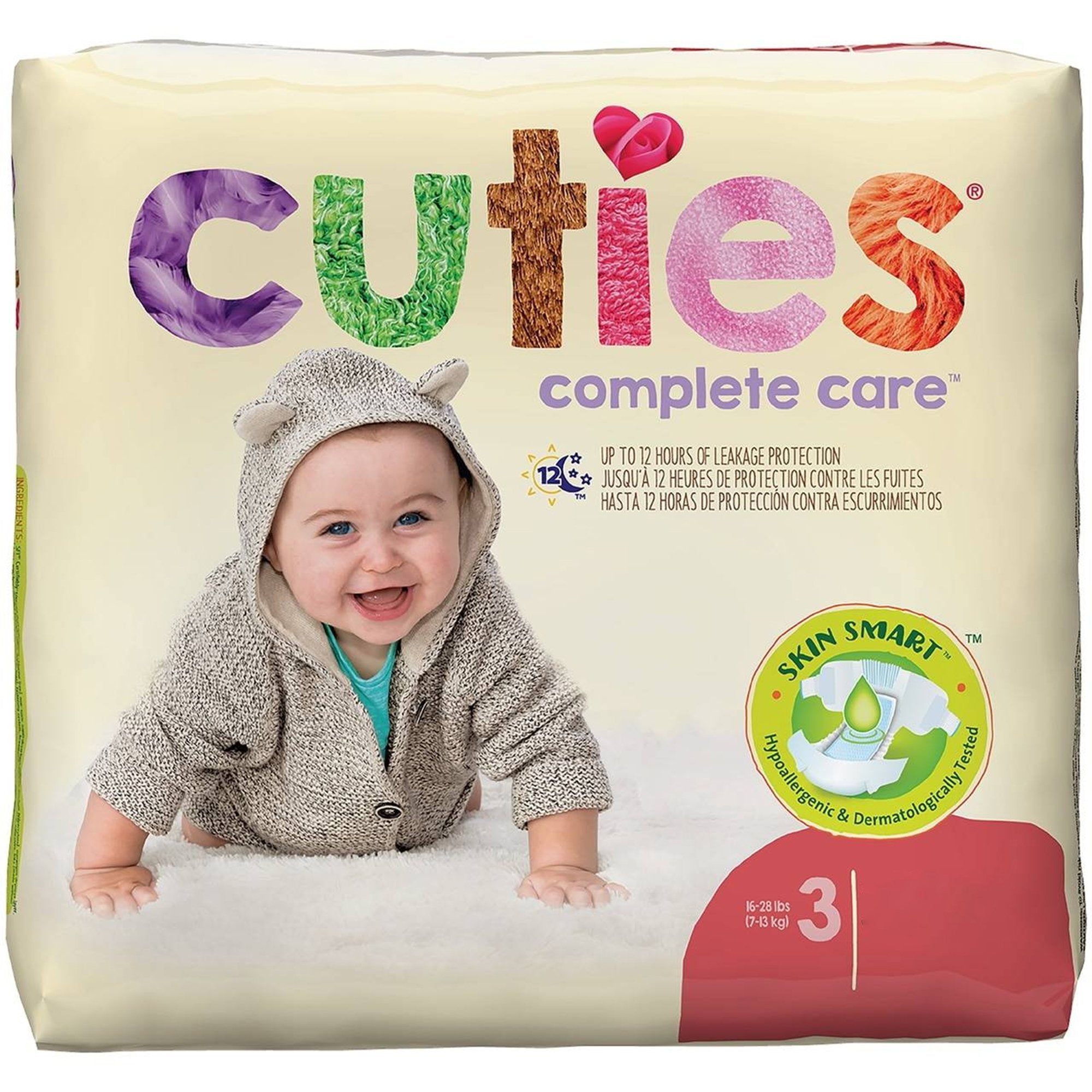 First Quality - Unisex Baby Diaper Cuties® Complete Care Size 3 Disposable Heavy Absorbency [200/CS]