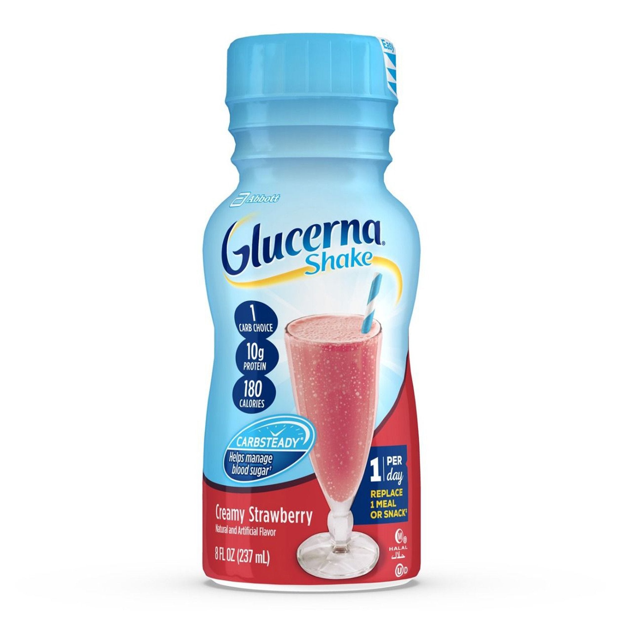 Abbott Nutrition - Oral Supplement Glucerna® Original Shake Creamy Strawberry Flavor Liquid 8 oz. Bottle [24/CS]