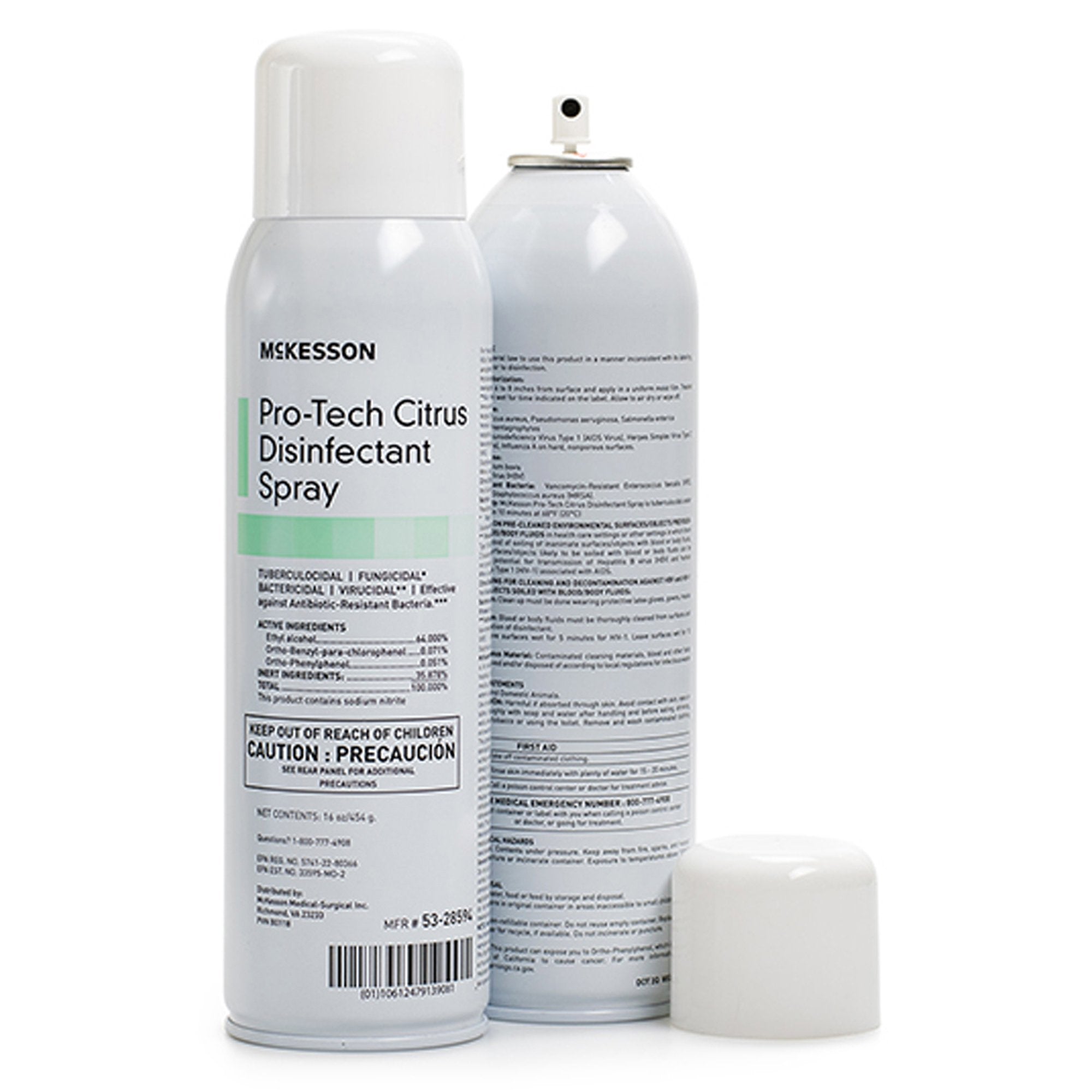 McKesson Brand - McKesson Pro-Tech Surface Disinfectant Cleaner Alcohol Based Aerosol Spray Liquid 16 oz. Can Citrus Scent NonSterile [12/CS]