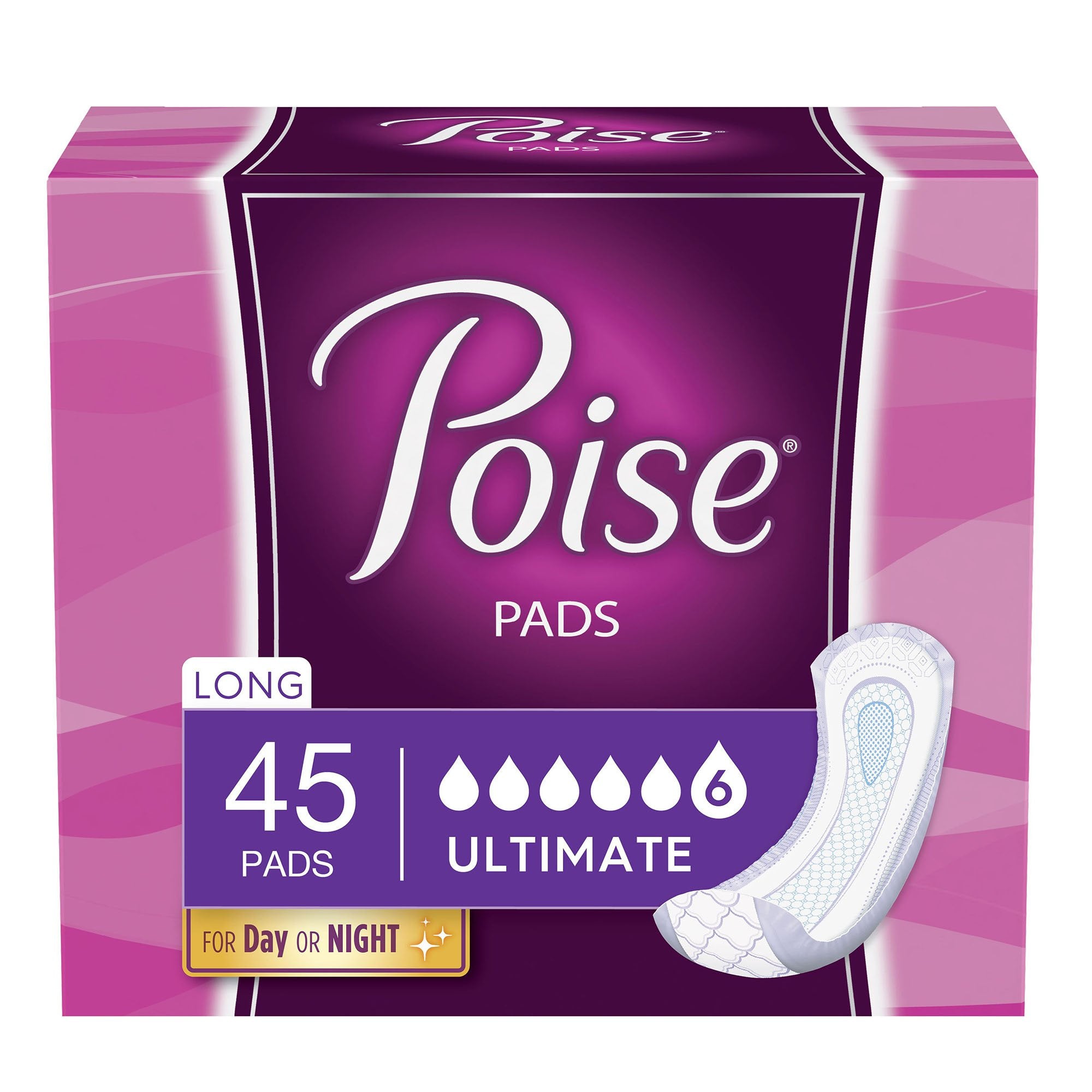 Kimberly Clark - Bladder Control Pad Poise® Ulitmate 15.9 Inch Length Heavy Absorbency Sodium Polyacrylate Core One Size Fits Most [90/CS]