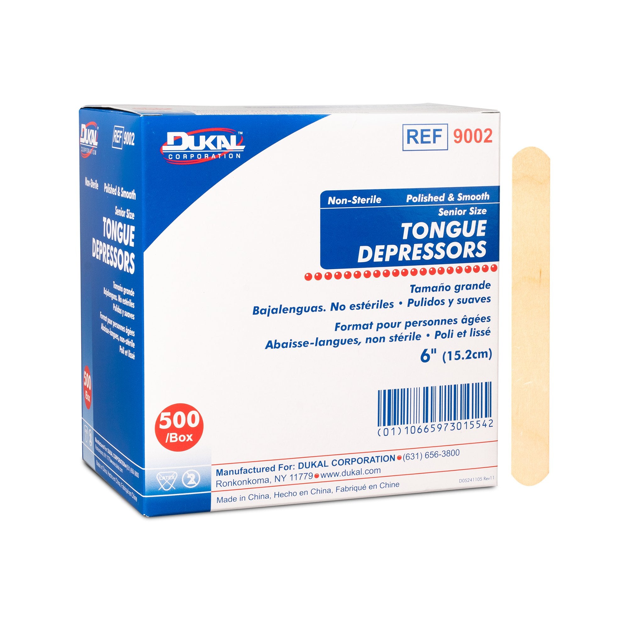 Dukal - Tongue Depressor Dukal™ 6 Inch Length Wood Senior [5000/CS]