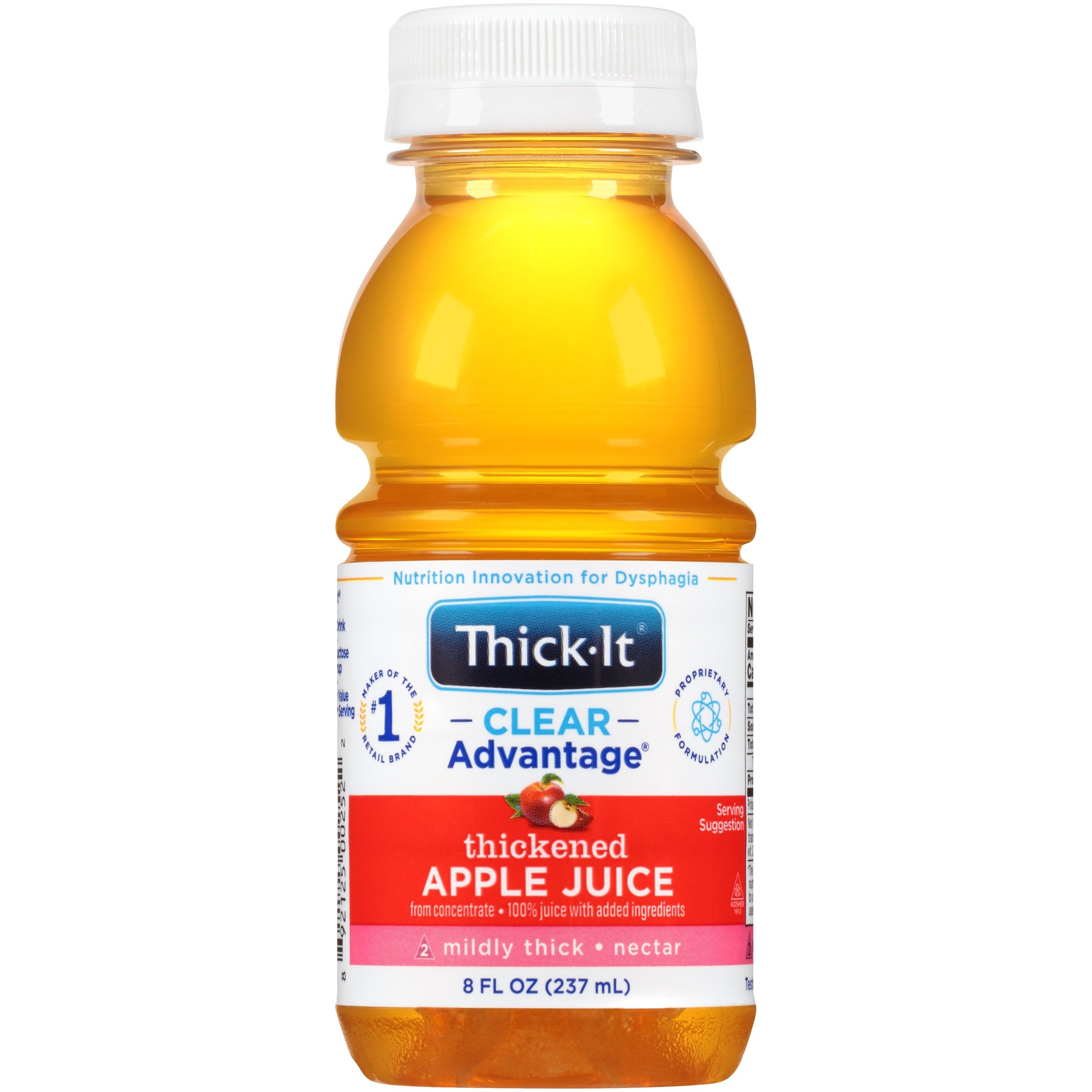 Kent Precision Foods - Thickened Beverage Thick-It® Clear Advantage® 8 oz. Bottle Apple Flavor Liquid IDDSI Level 2 Mildly Thick [24/CS]