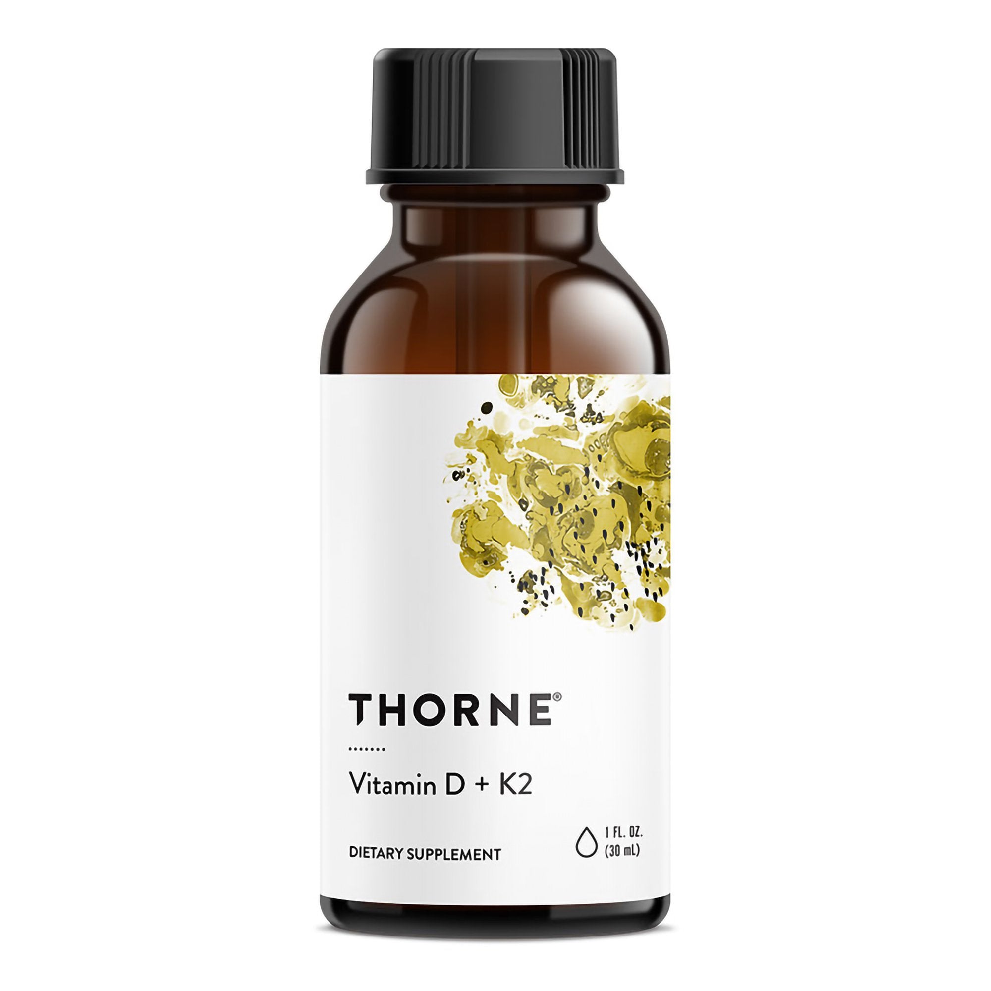 Thorne Research Inc - Vitamin Supplement THORNE® Vitamin D + K2 Liquid Vitamin D3 / K2 (Menatetrenone 1,000 IU Strength Drops 1 oz. [12/CS]