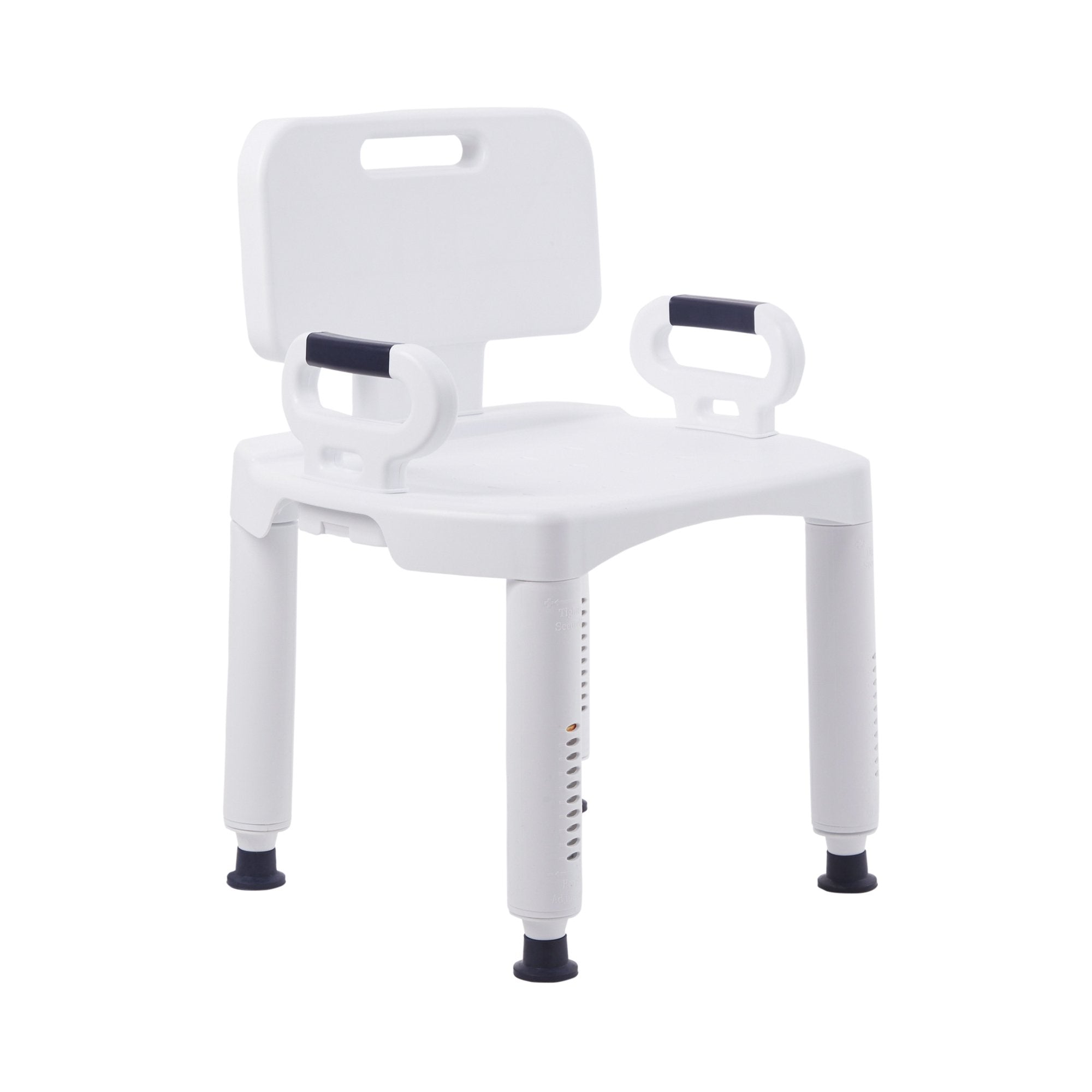 McKesson Brand - Bath Bench McKesson Removable Arms Plastic Frame Removable Backrest 21-1/4 Inch Seat Width 350 lbs. Weight Capacity [4/CS]