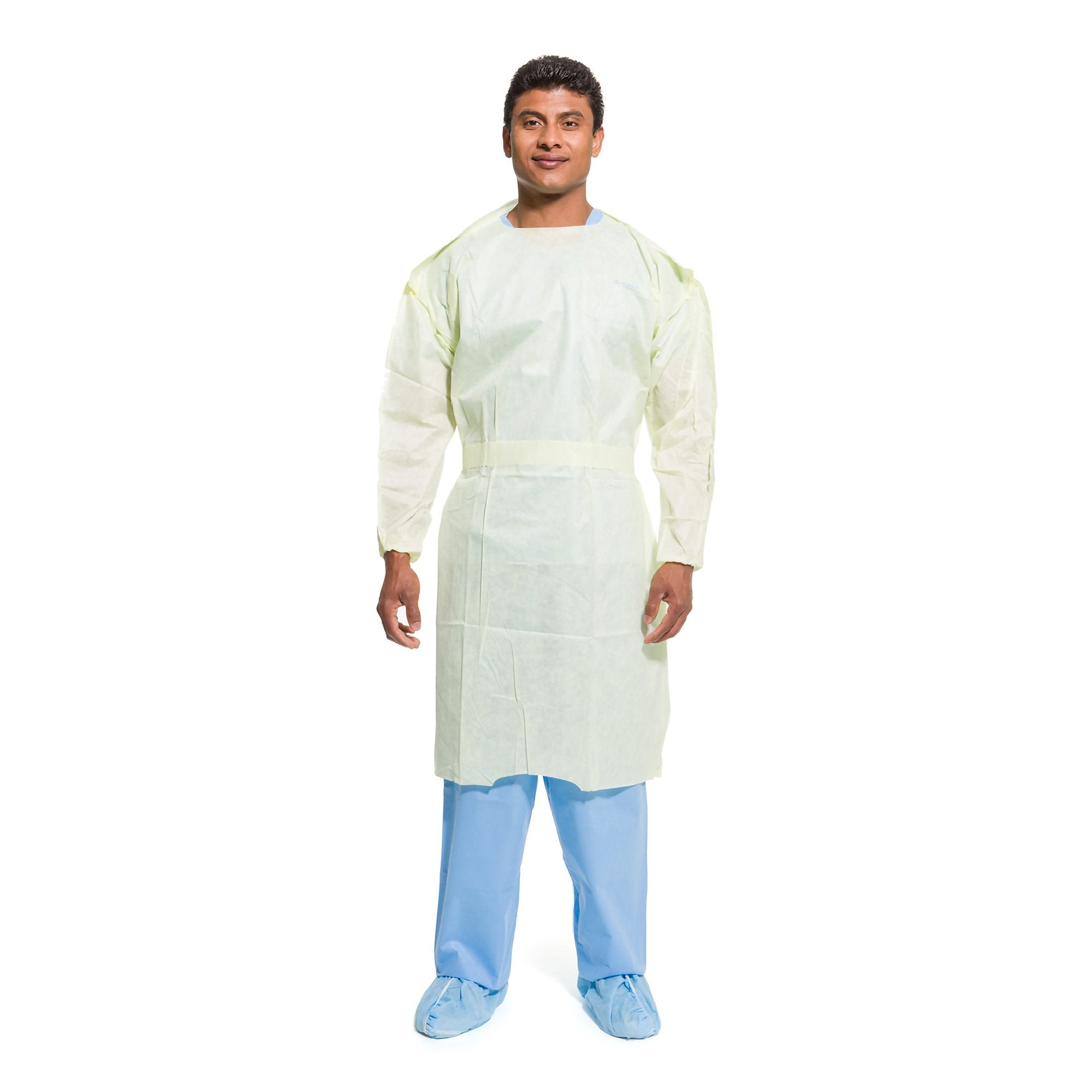 O&M Halyard Inc - Protective Procedure Gown Halyard Tri-Layer Large Yellow NonSterile AAMI Level 2 Disposable [100/CS]