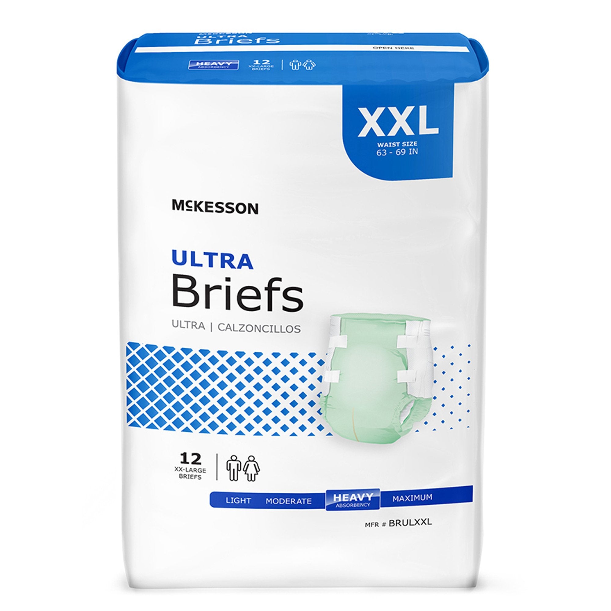 McKesson Brand - Unisex Adult Incontinence Brief McKesson Ultra 2X-Large Disposable Heavy Absorbency [4/CS]