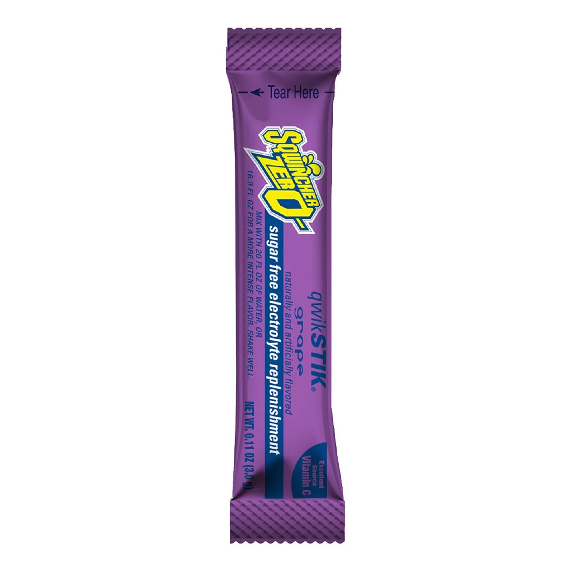 Kent Precision Foods - Oral Electrolyte Solution Sqwincher® Quik Stik® Zero Grape Flavor 0.11 oz. Electrolyte [500/CS]