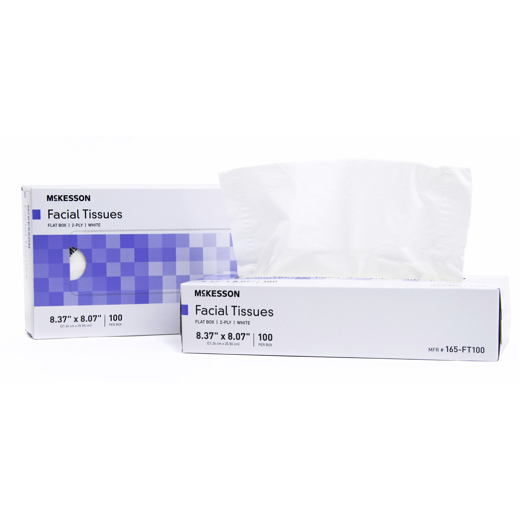 McKesson Brand - McKesson Facial Tissue White 8.37 X 8.07 Inch 100 Count [3000/CS]