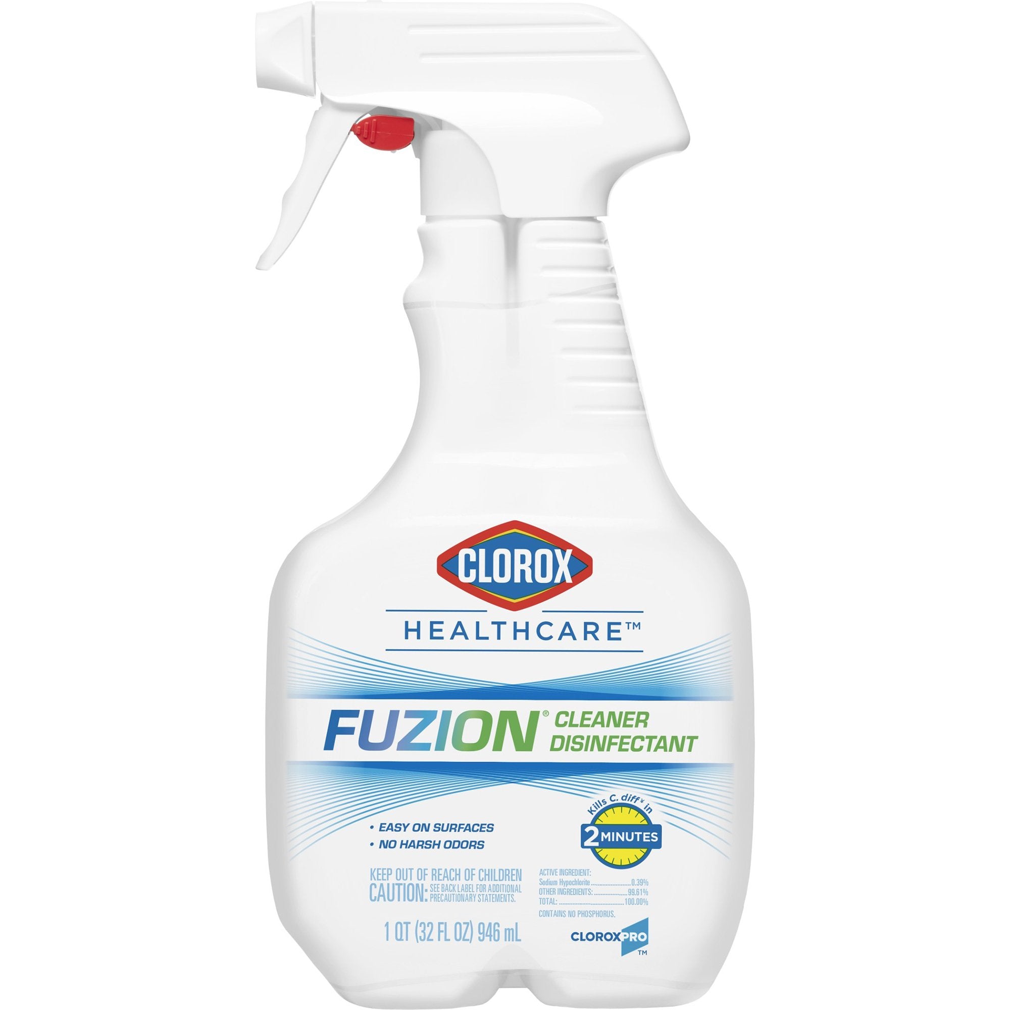 The Clorox Company - Clorox Healthcare® Fuzion™ Surface Disinfectant Cleaner Broad Spectrum Pump Spray Liquid 32 oz. Bottle Scented NonSterile [9/CS]