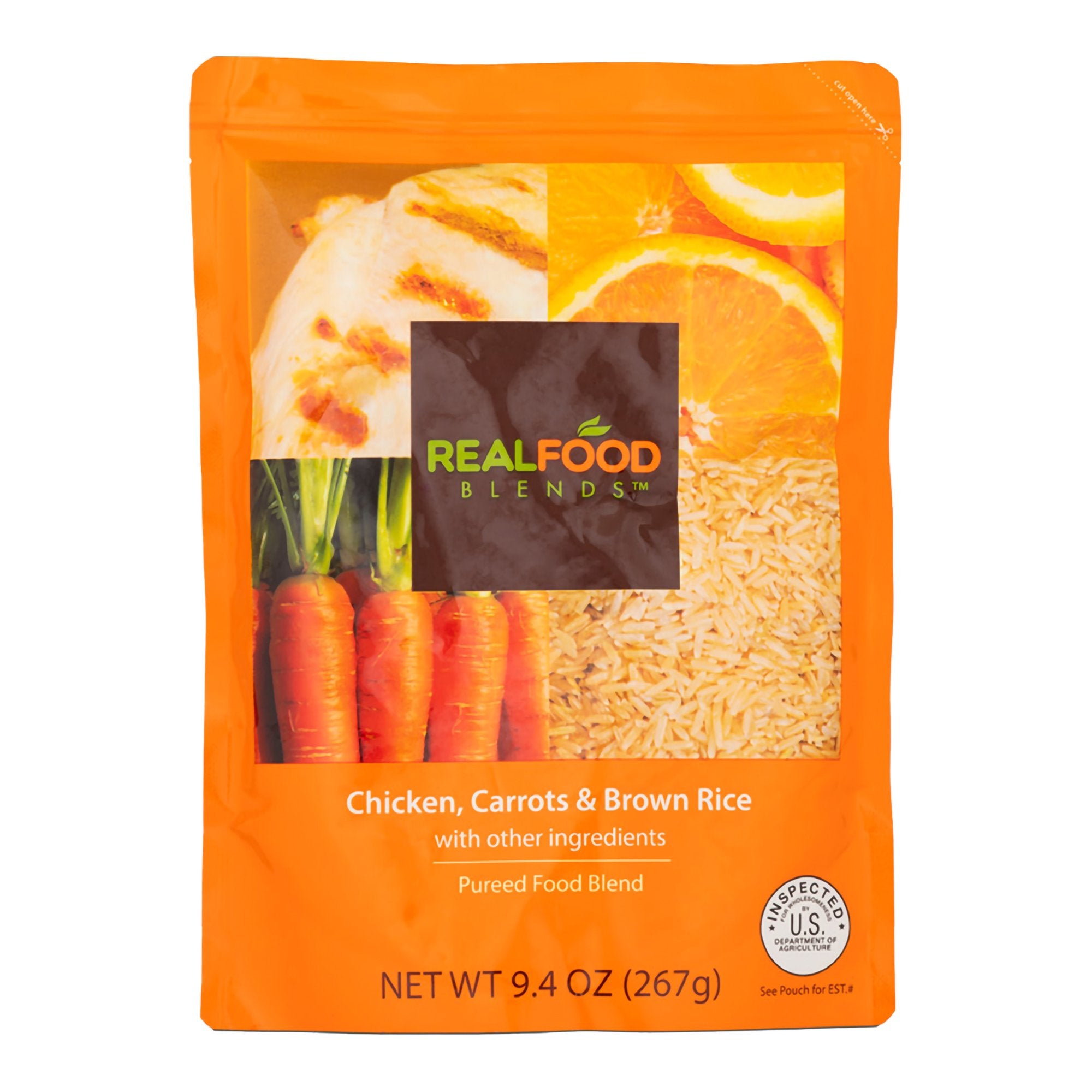 Nutricia North America - Tube Feeding Formula Real Food Blends® Chicken / Carrots / Brown Rice Flavor Liquid 9.4 oz. Pouch [12/CS]