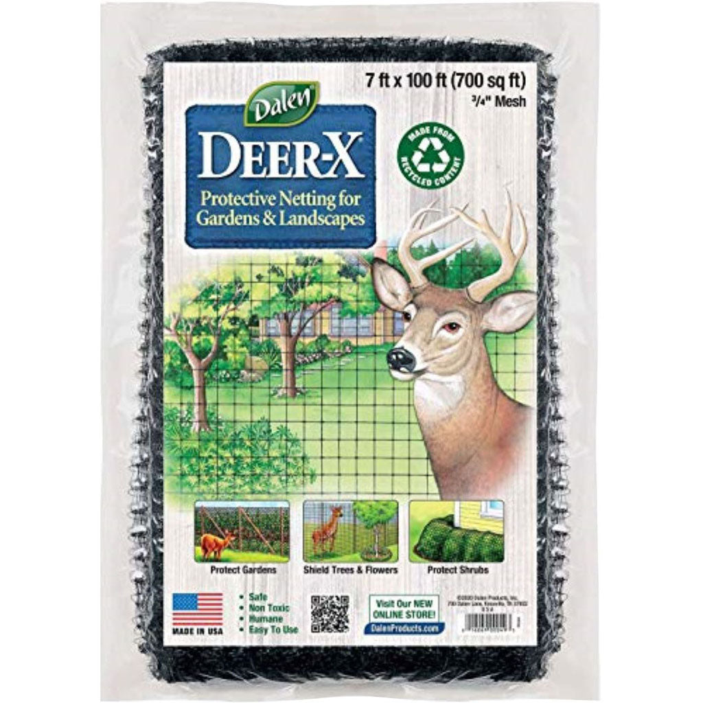 Deer-X Temporary Protective Fencing 3/4 Mesh (BLACK, 7X100 FT)