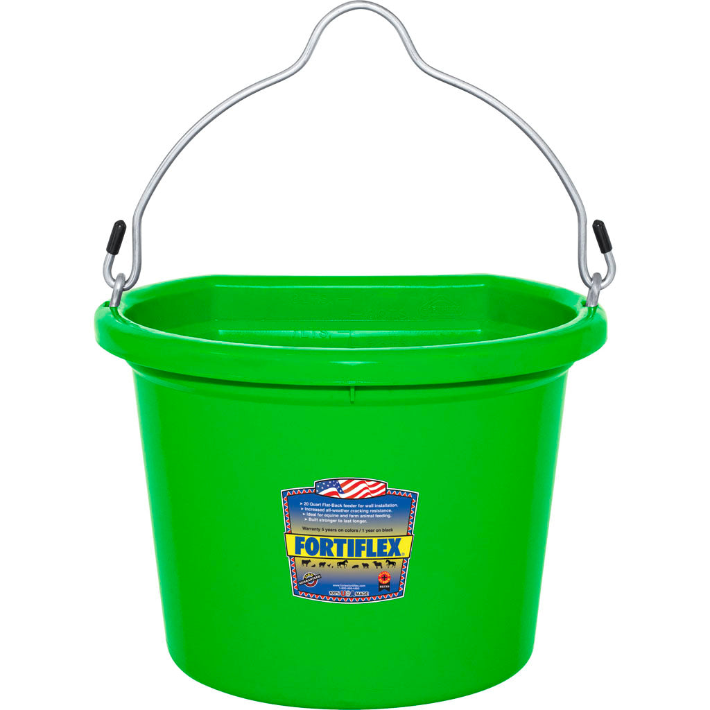 Fortiflex Flat Back Bucket (MANGO GREEN, 8 QT)