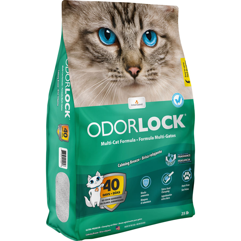 Odor Lock Clumping Cat Litter (CALMING BREEZE, 25 LB)