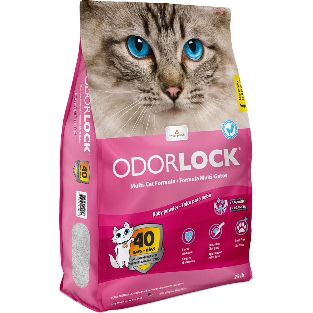 Odor Lock Clumping Cat Litter (BABY POWDER, 25 LB)