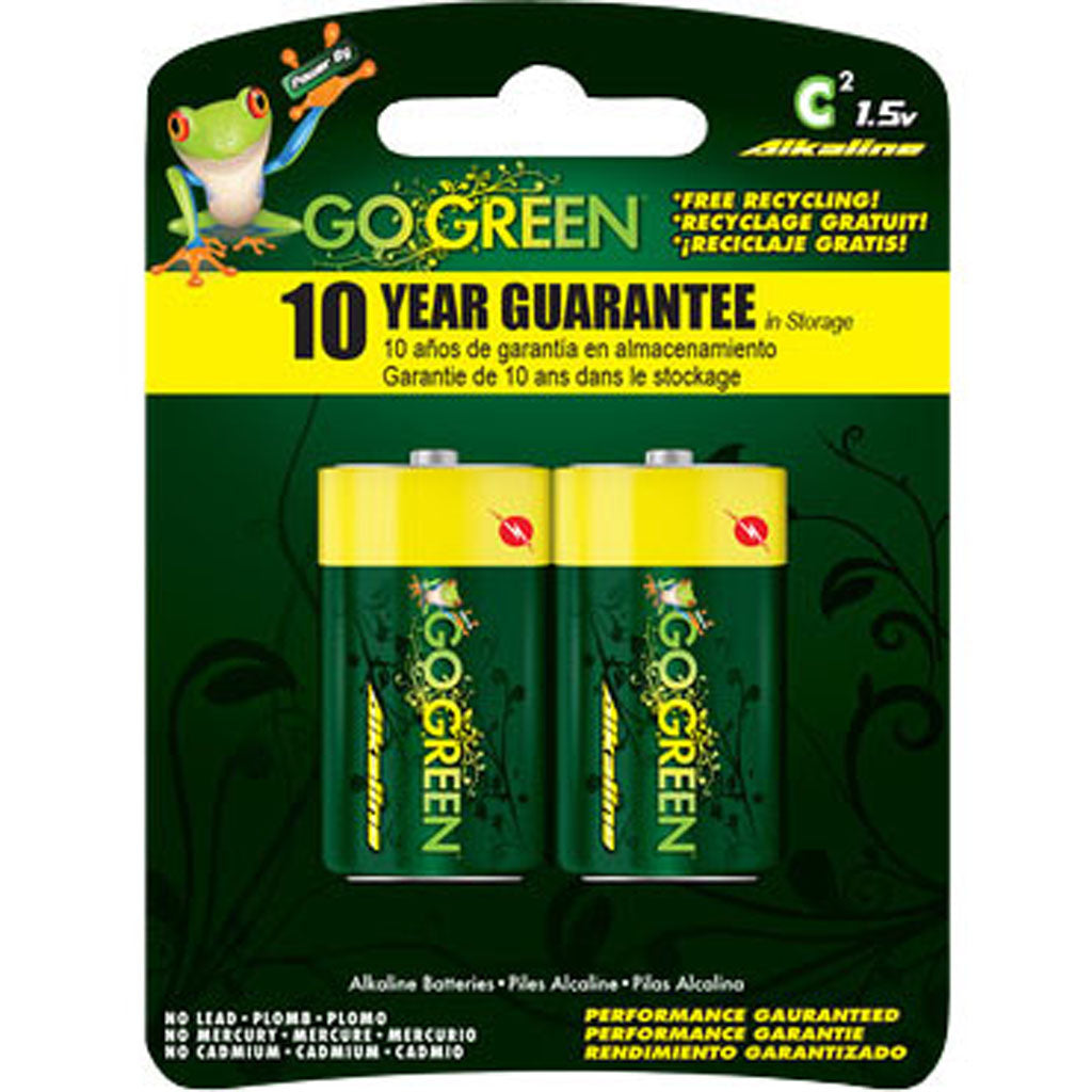Gogreen Alkaline Battery (C-2 PK)