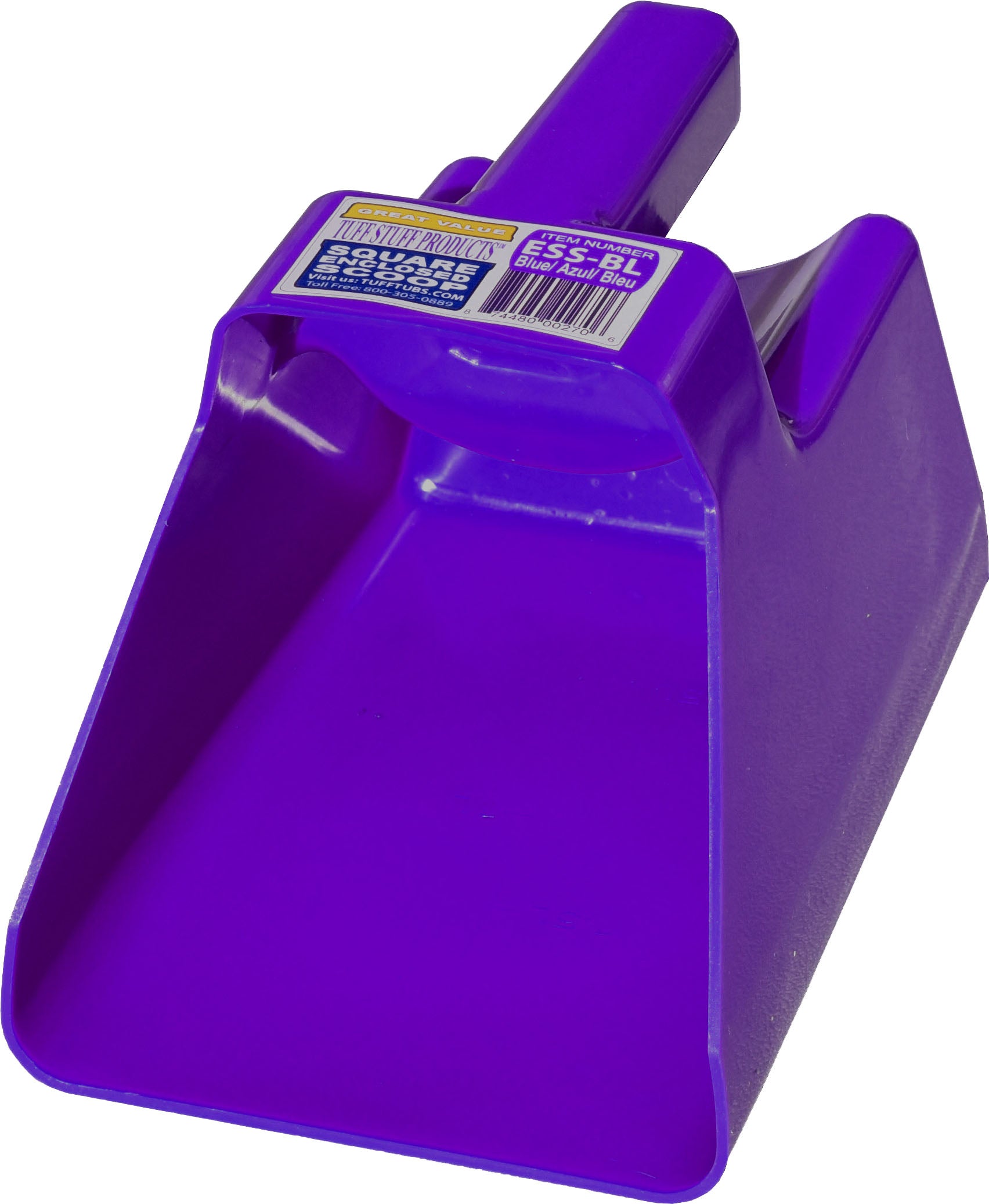 Tuff Stuff Enclosed Scoop Square (PURPLE, 3 QT)