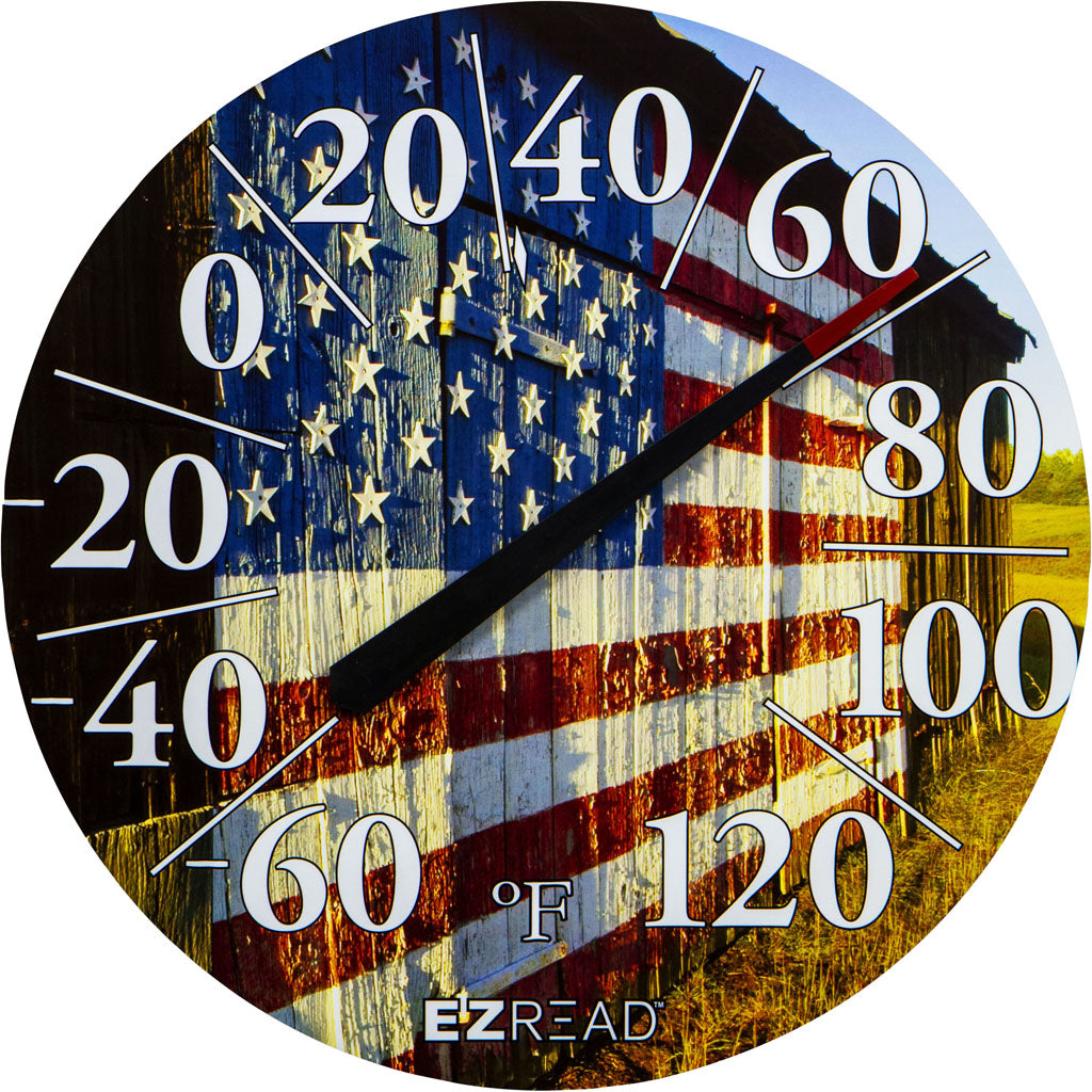 Ezread Indoor/Outdoor Dial Thermometer (AMERICAN BARN, 12.5 IN)