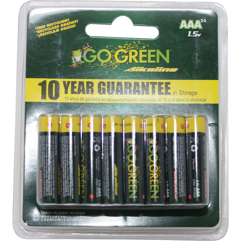 Gogreen Alkaline Battery (AAA-24 PK)