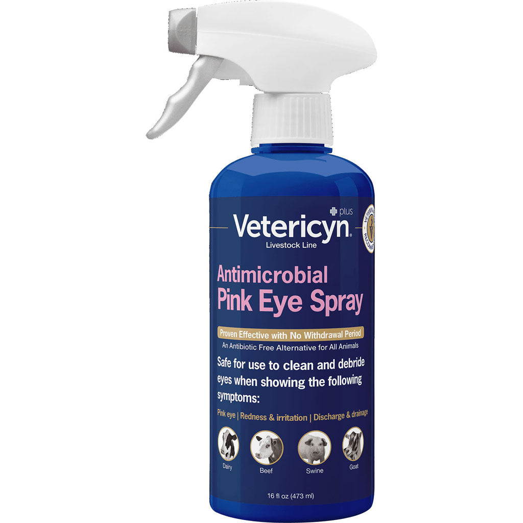 Vetericyn Plus Antimicrobial Pink Eye Spray (16 OZ)