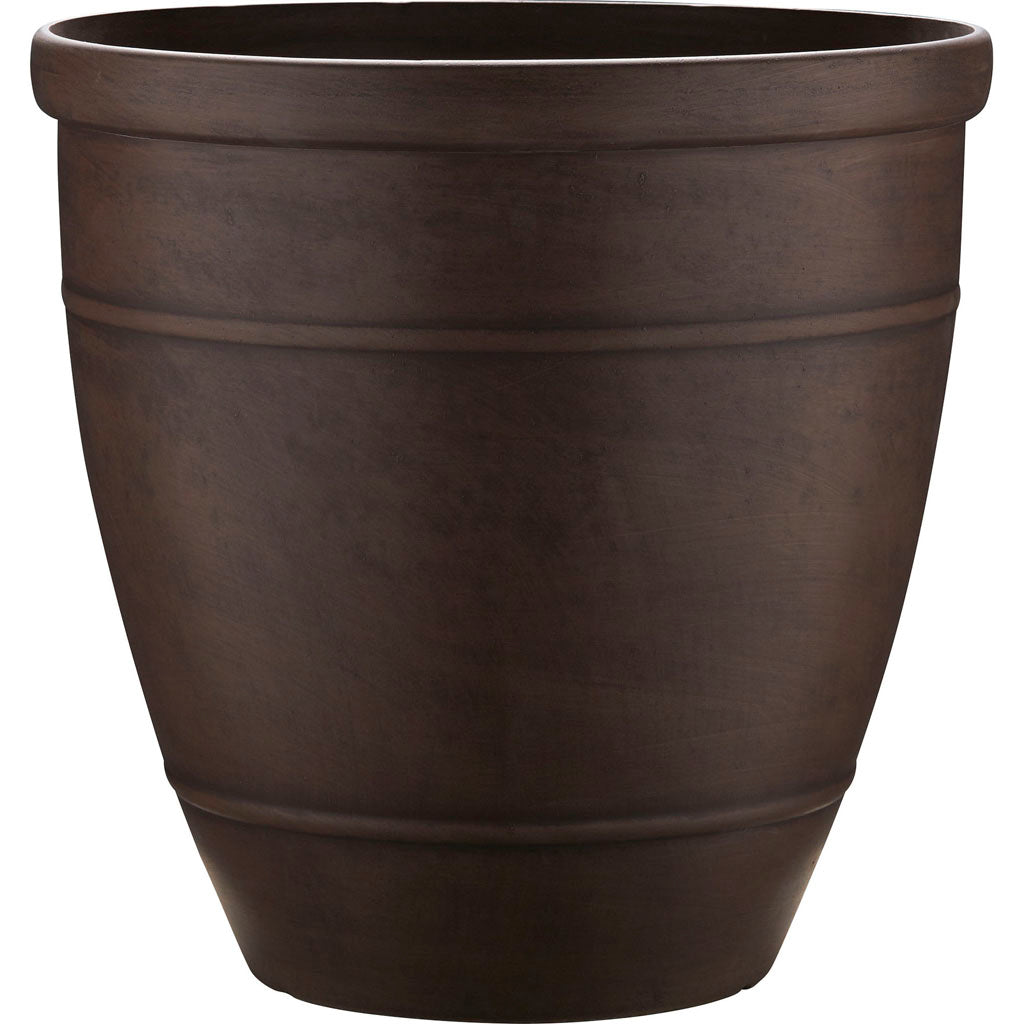 Southern Patio Rubber Wright Planter (BROWN STONE, 18 IN)