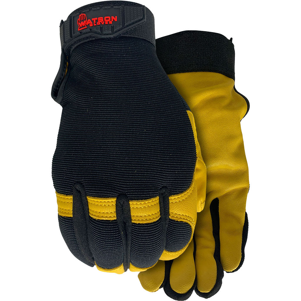 Watson Gloves Mens Flex Time Wastenot Fabric (BLACK, XL)