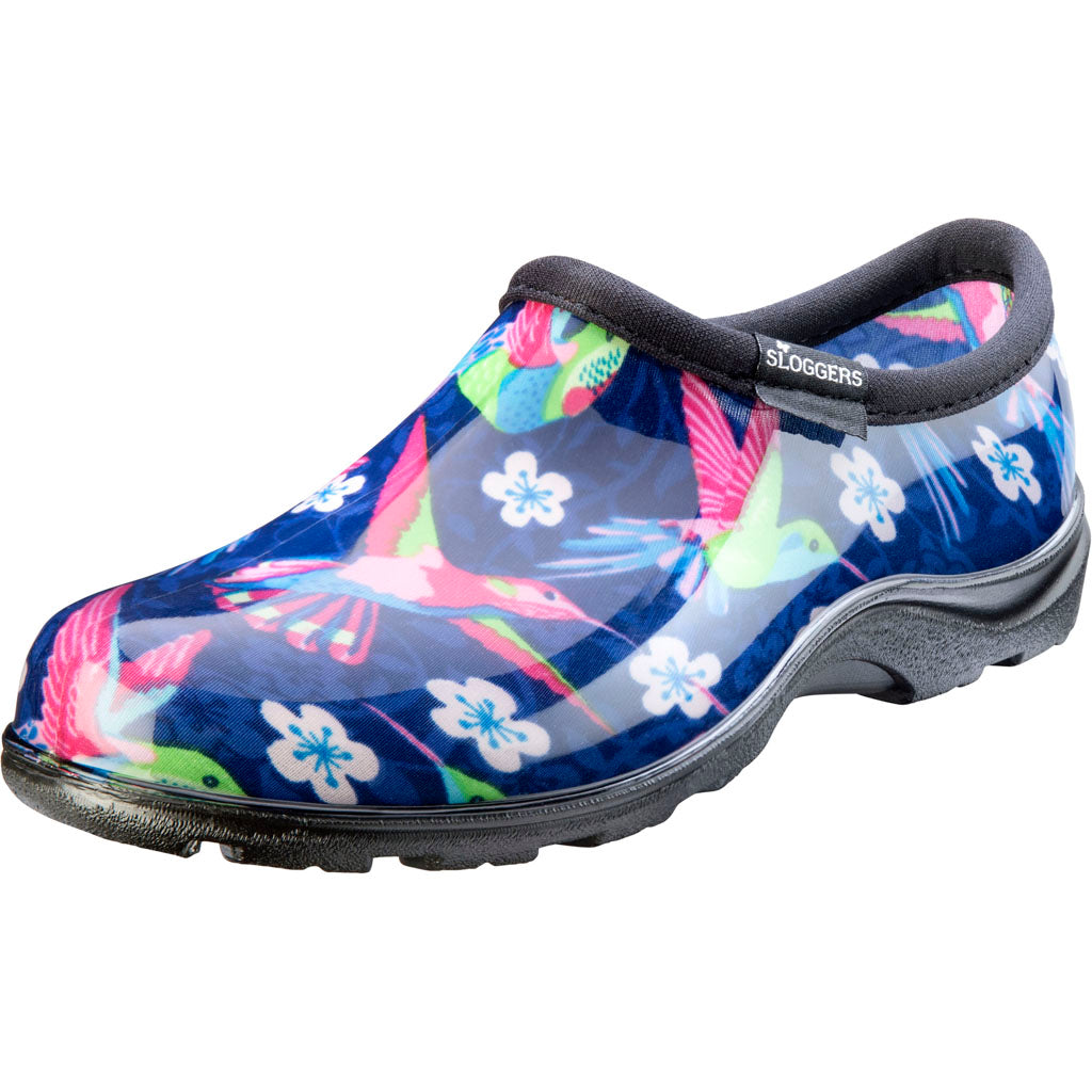 Sloggers Womens Waterproof Comfort Shoe (HUMMINGBIRD PIN, SZ 6)