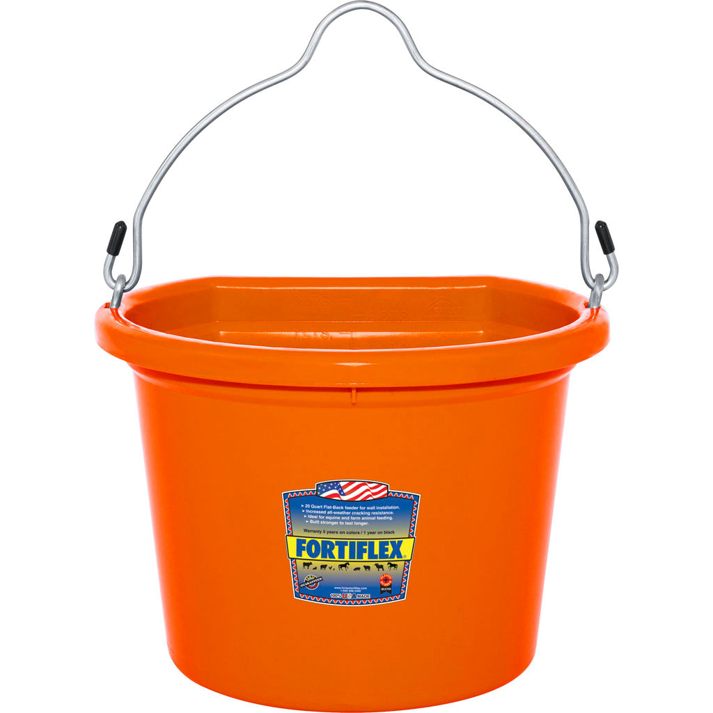 Fortiflex Flat Back Bucket (TANGERINE, 8 QT)