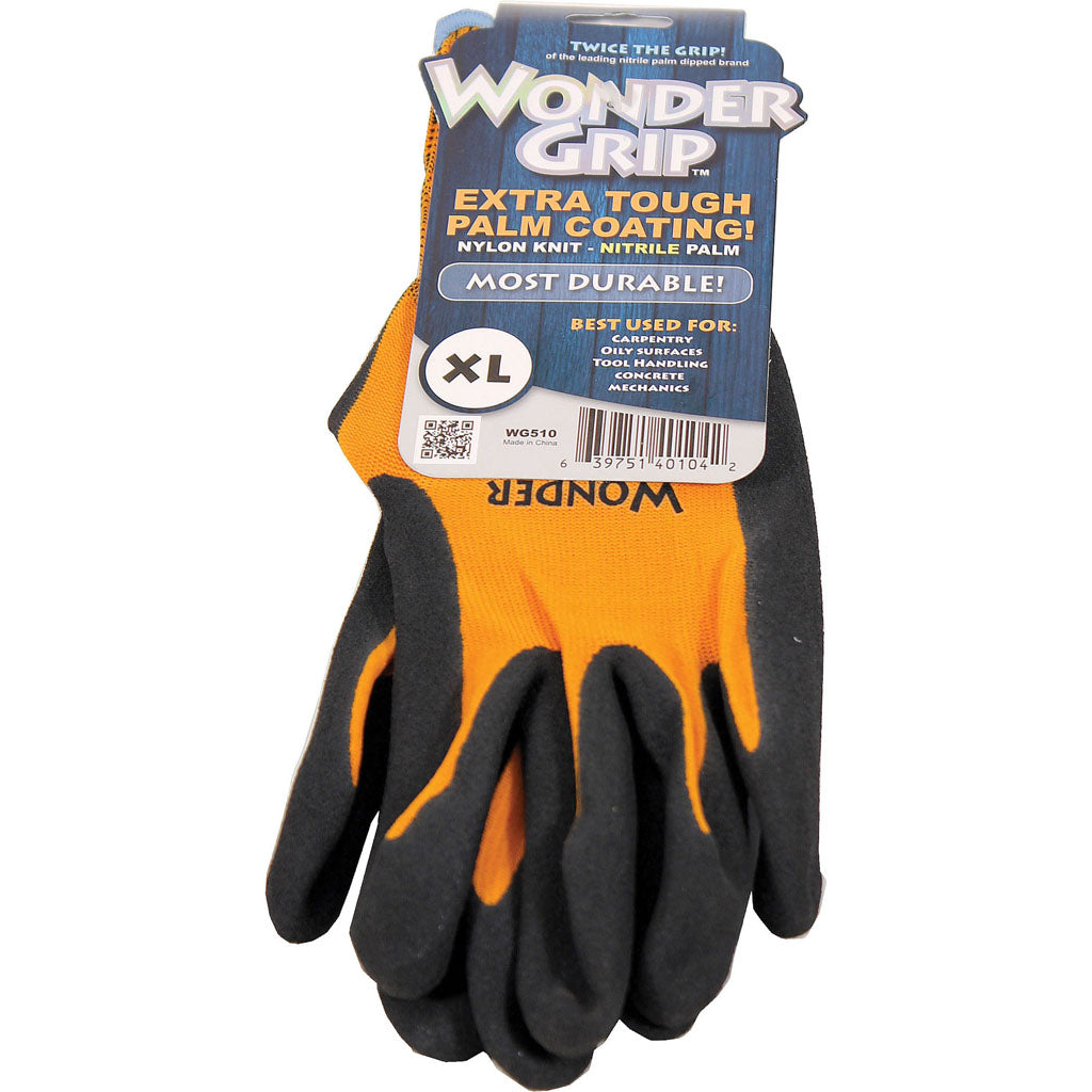 Wonder Grip Extra Tough Gloves (ORANGE, XL)