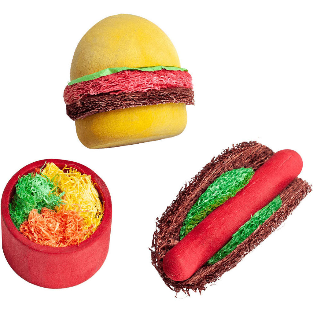 Nibbles Wood Loofah Summer Cookout Chew Toy