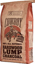 Cowboy Brand Natural Hardwood Lump Charcoal (BLACK, 20 LB)