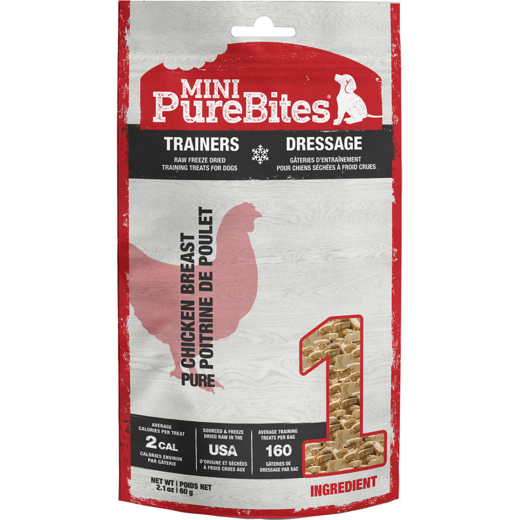 Purebites Freeze Dried Mini Trainers Dog Treats (CHICKEN BREAST, 2.1 OZ)