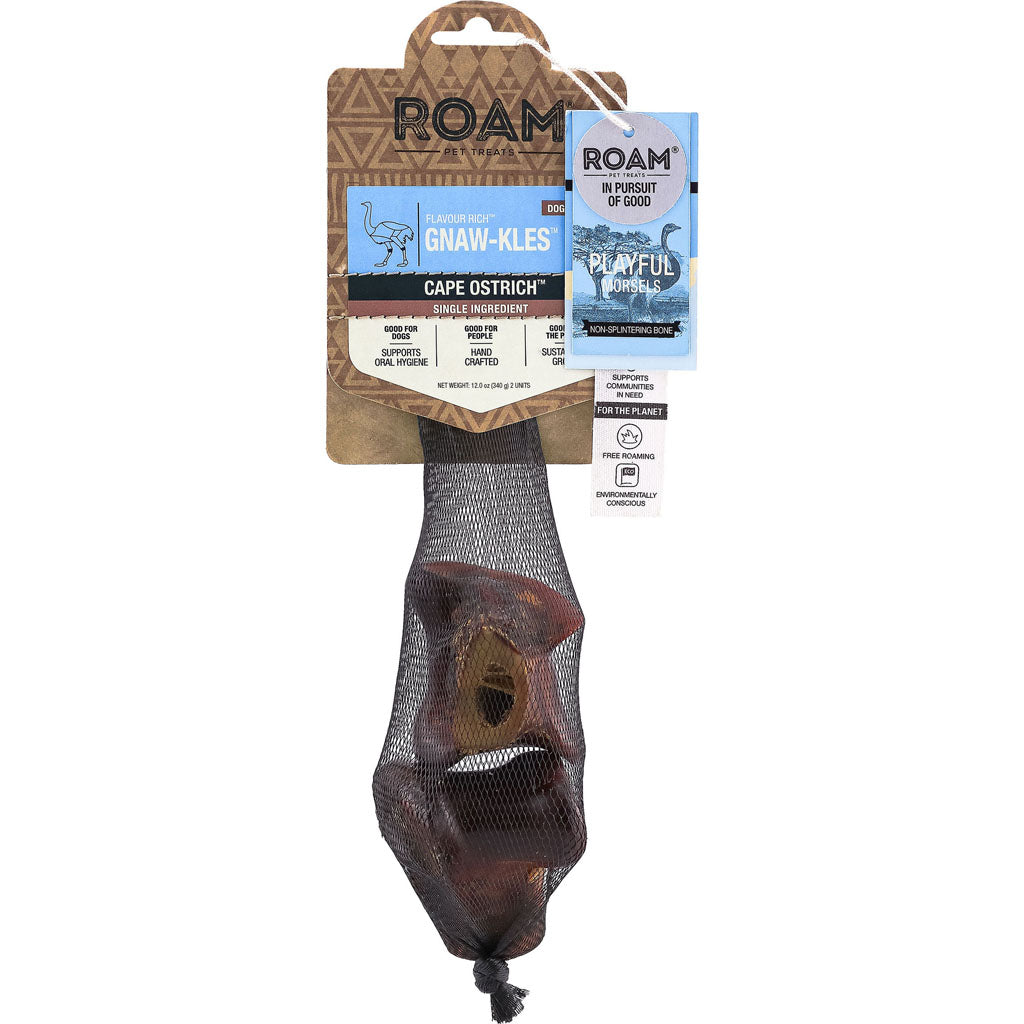 Roam Flavor Rich Gnaw-Kles (OSTRICH, SM-2 PK)