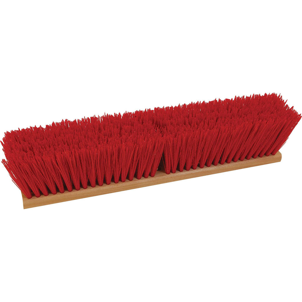 Concord Outdoor Sweep Garage Broom Head Only (RED, 18 IN)