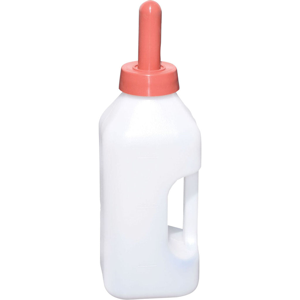 Snap On Nipple Calf Bottle W/Handle (WHITE, 2 QT)