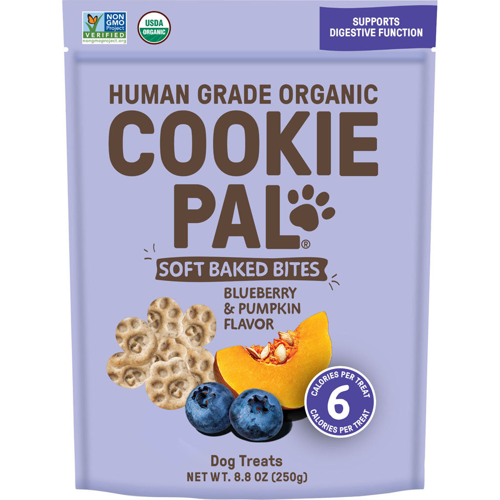 Cookie Pal Organic Soft Baked Dog Treats (PUMPKIN/BLUEBER, 8.8 OZ)