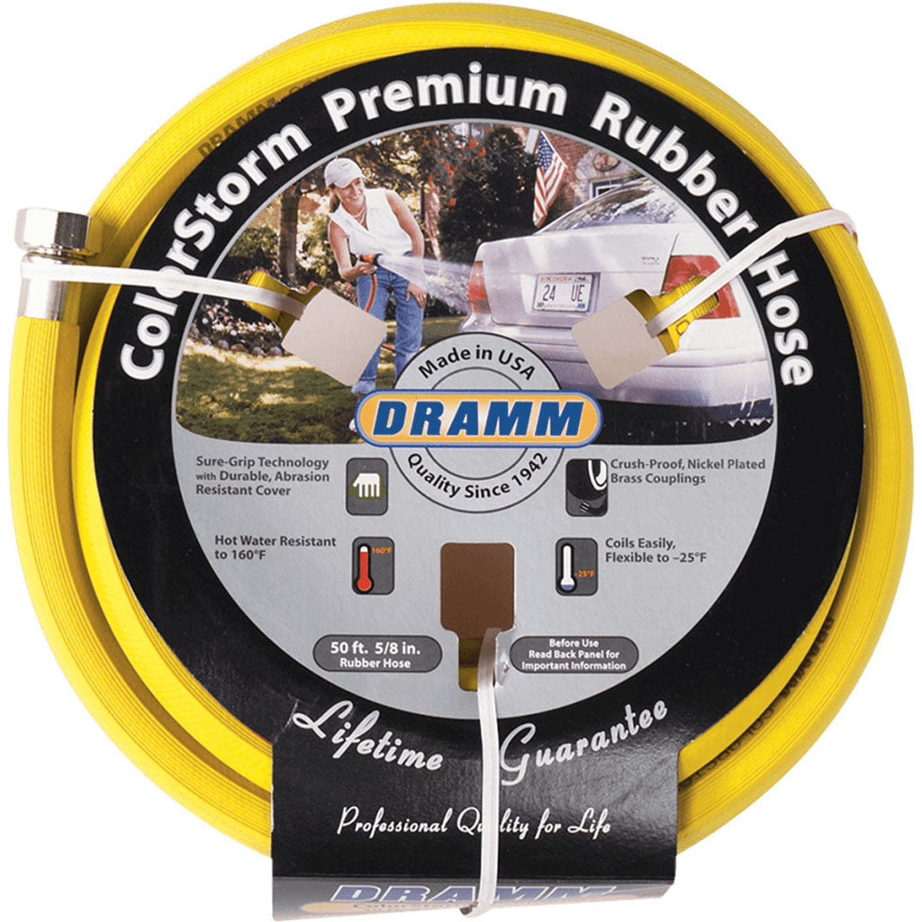 Colorstorm Premium Rubber Hose (YELLOW, 5/8X50 IN)