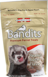 Marshall Bandits Premium Ferret Treats (PEANUT BUTTER, 3 OZ)