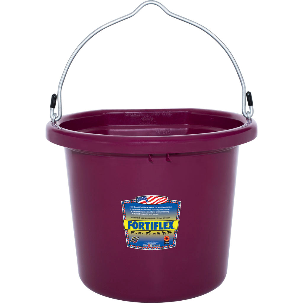 Fortiflex Flat Back Bucket (MAROON, 20 QT)