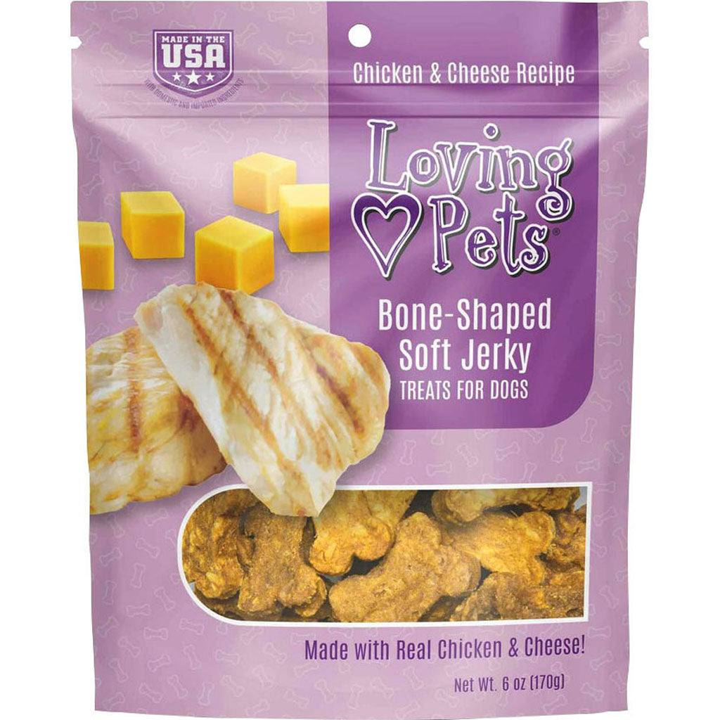 Loving Pets Soft Jerky Bones (CHICKEN/CHEESE, 6 OZ)