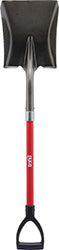 Bond Square Point Shovel Fiberglass D Handle (RED, 42 IN)