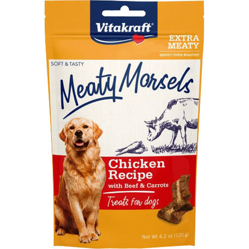Vitakraft Meaty Morsels Dog Treats (BEEF/CARROT, 4.2 OZ)