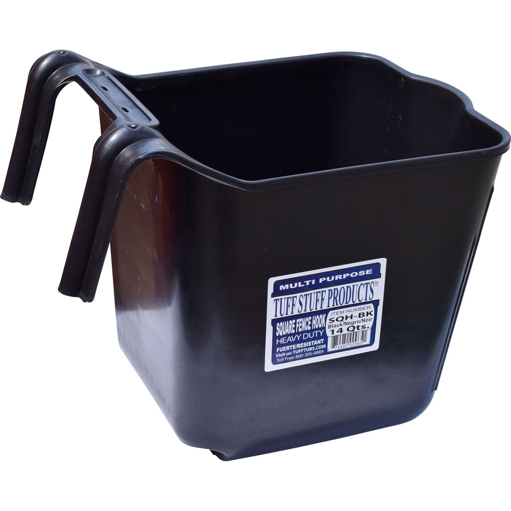 Tuff Stuff Square Fence Hook (BLACK, 14 QT)