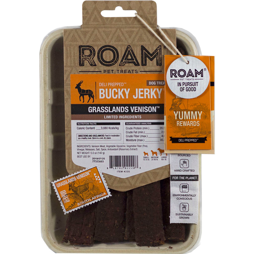 Roam Deli Prepped Bucky Jerky (VENISON, 5 OZ)