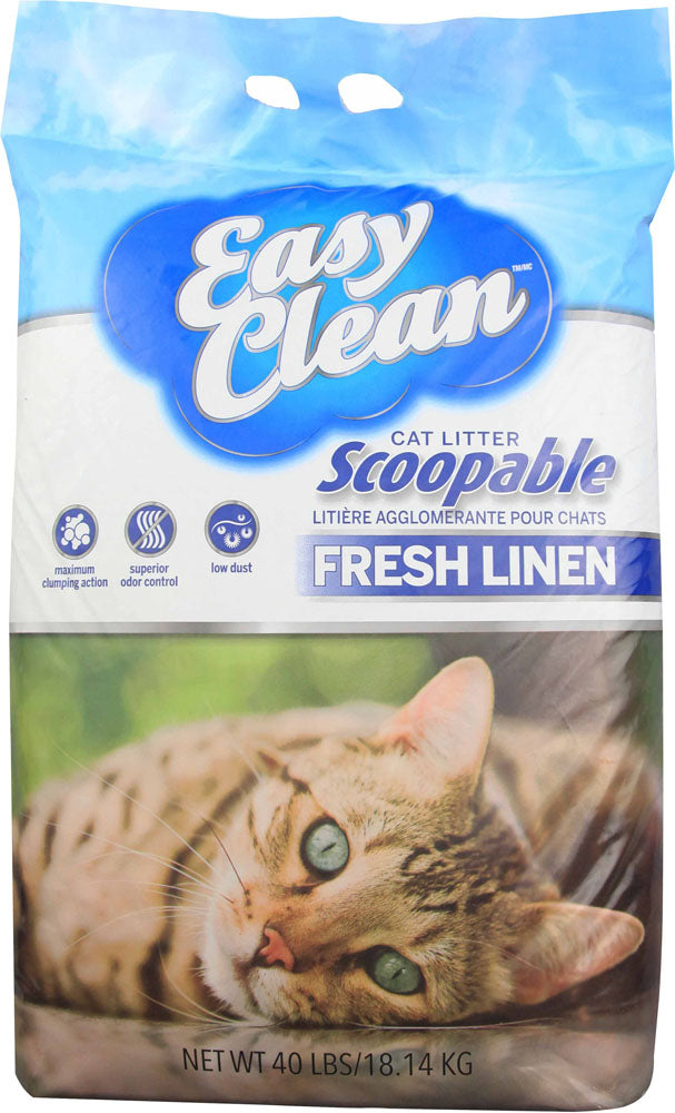 Easy Clean Clumping Cat Litter (FRESH LINEN, 40 LB)
