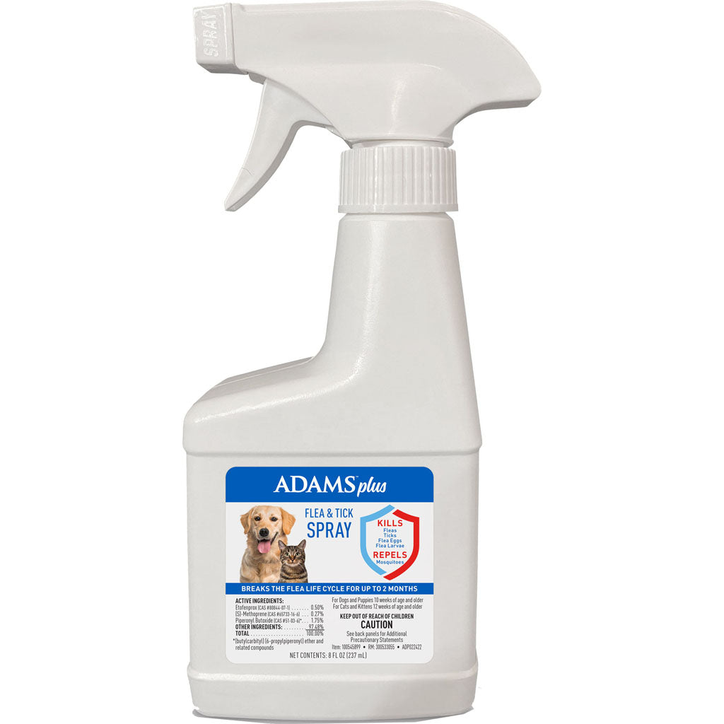 Adams Plus Flea & Tick Spray (8 OZ)