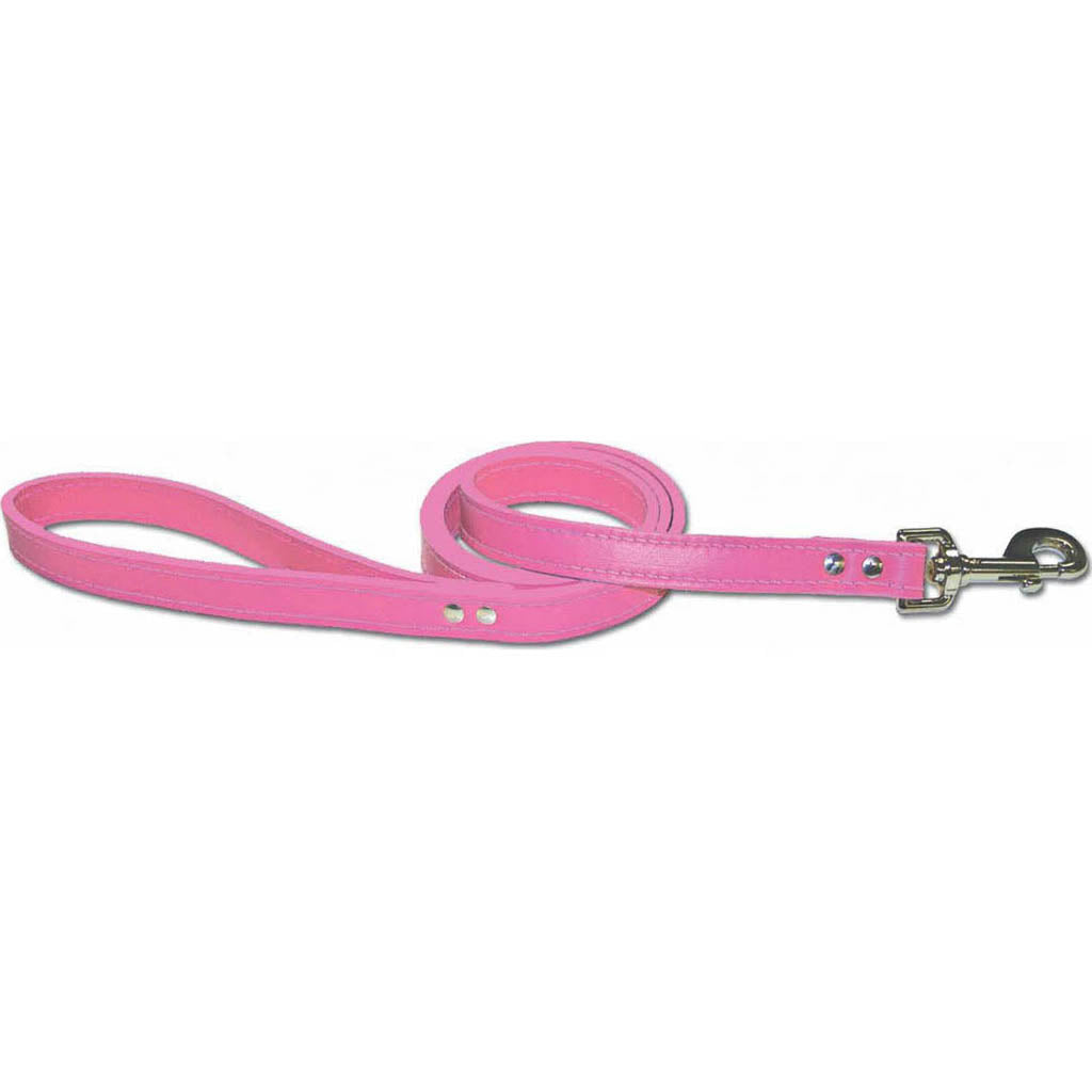 Leather Dog Leash (PINK, 1/2X4FT)