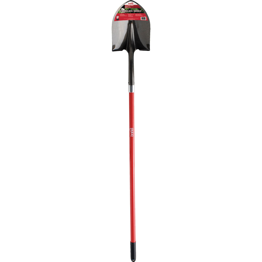 Bond Round Point Shovel Fiberglass Handle (RED, 58 IN)