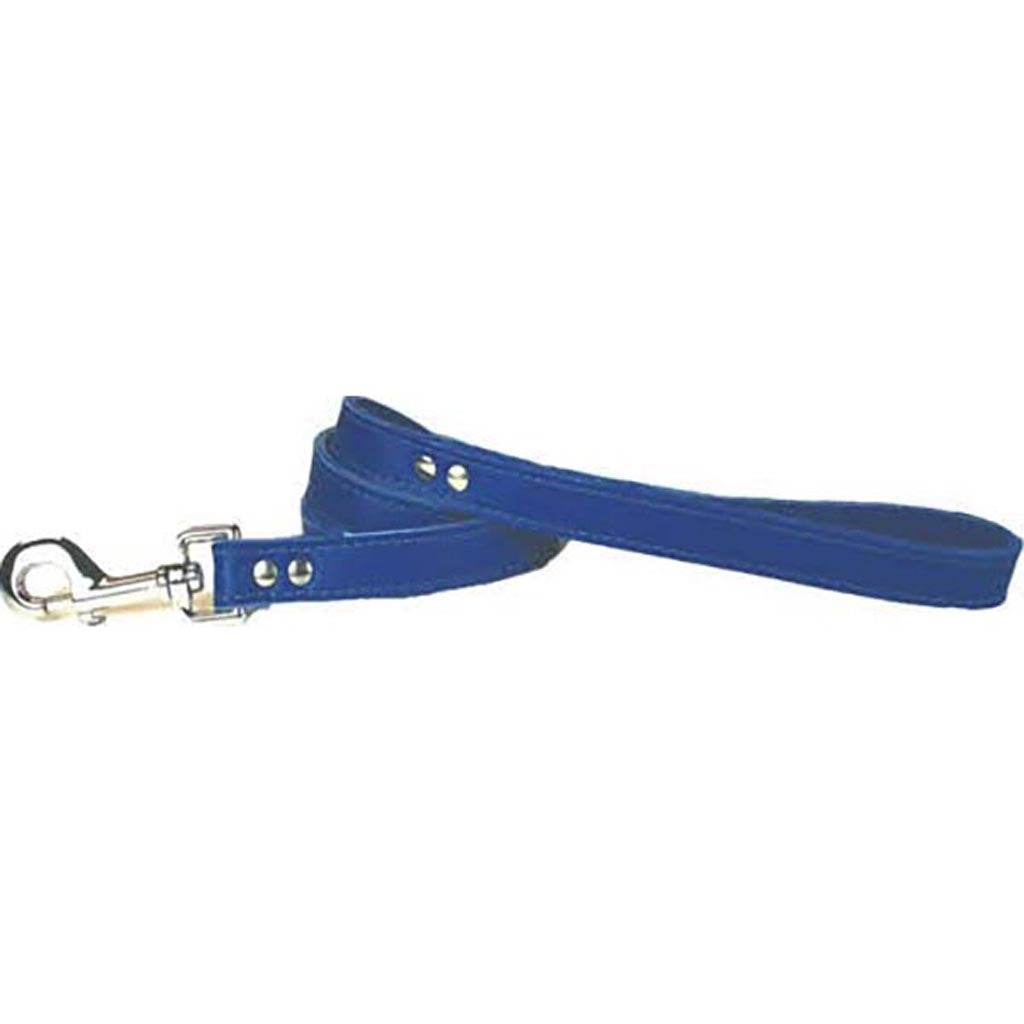 Leather Dog Leash (BLUE, 1/2X4FT)