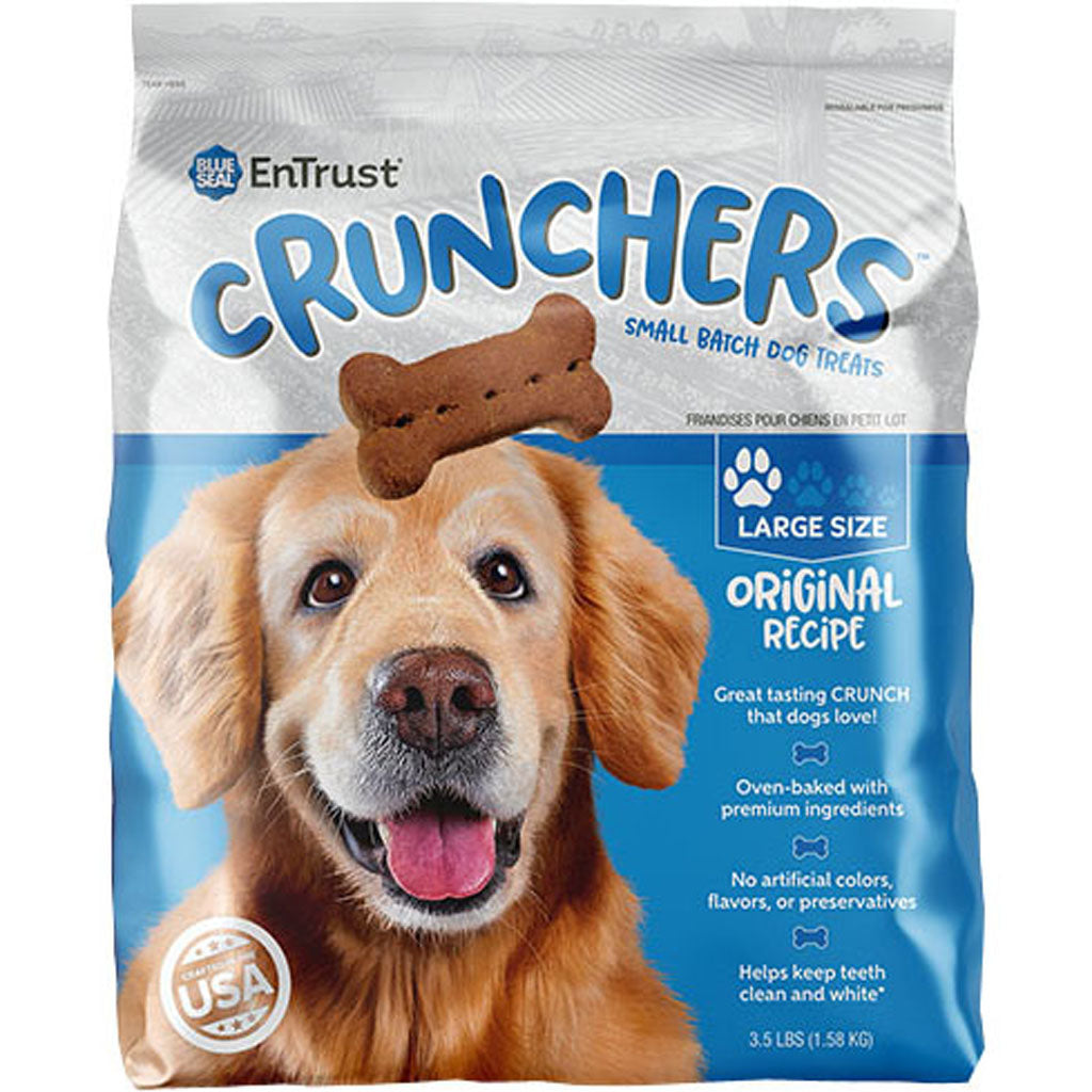 Blue Seal Entrust Crunchers Small Batch Dog Treats (ORIGINAL, LARGE - 3.5 LB)